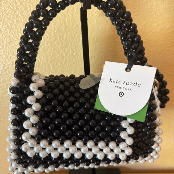 Kate Soade Target X sold out black and white beaded shoulder bag - Picture 1 of 6